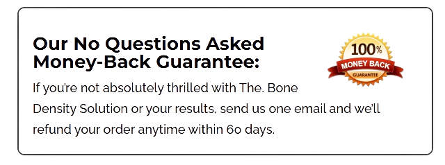 Bone Density Solution money back guarantee
