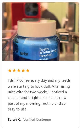 BriteWite Teeth Whitening Powder Customer Reviews