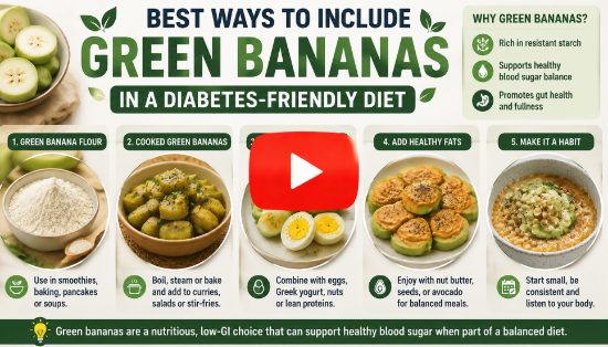Best Ways to Include Green Bananas in a Diabetes-Friendly Diet