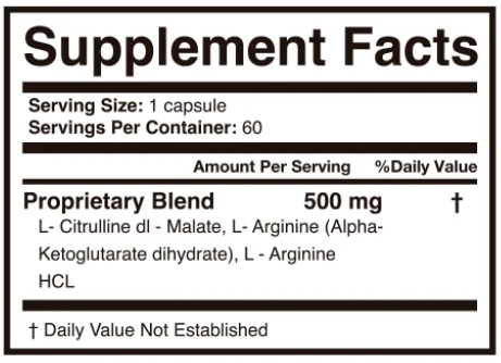 BloodPril supplement facts